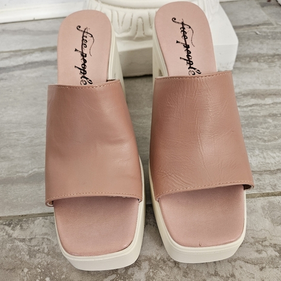NEW Free People Zoe Women's Platform Slide Sandal Natural Size EUR39/ US9 - Picture 7 of 12